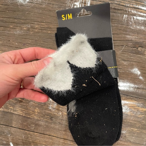 Dr. Martens Black and White Fuzzy Socks - Picture 2 of 4
